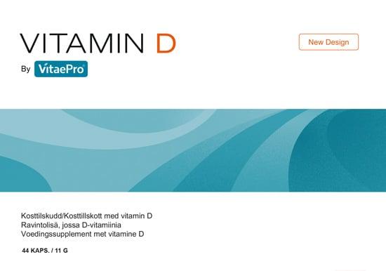 Pakke med Vitamin D-kapsler fra VitaeLab
